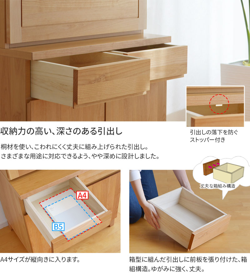 デスクの引出しについて