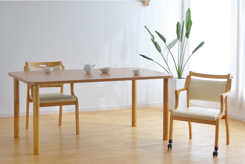 車椅子対応テーブルメラミン天板