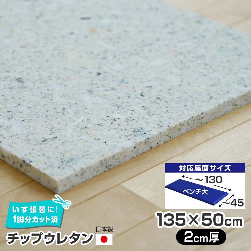 いすはりーず 2枚まで1送料／大判／チップウレタン 単品 70×60cm【2cm