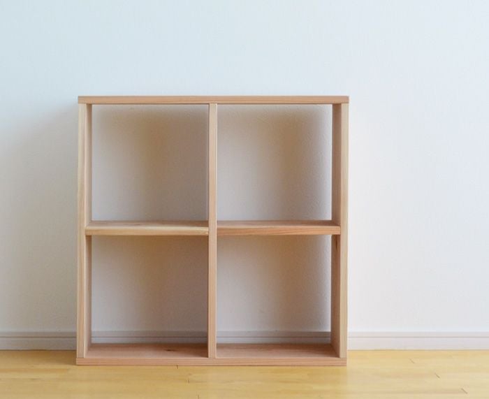 本棚 書棚 シェルフ 2×2 SQ-SG2x2 杉節あり 68cm幅 スクエアシェルフ