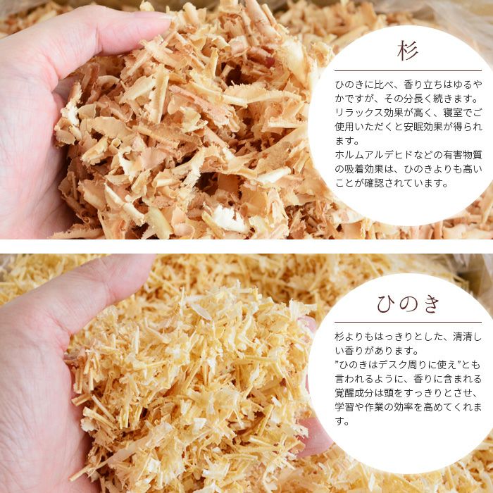 おがくず 杉 ひのき 2L 無添加 無着色 無垢材使用 おが屑 かんな屑
