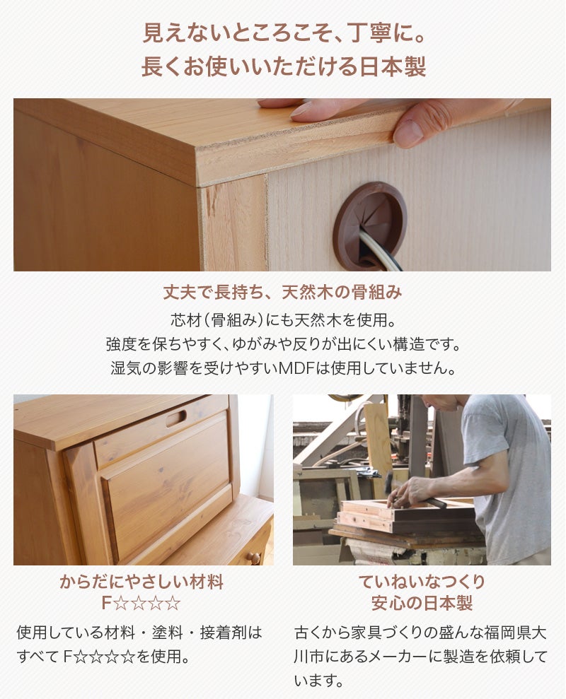 ライティングビューロー パイン材 幅80cm OLV デスクのみ 学習机