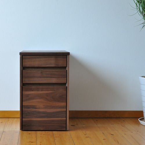 ワゴン 木と風 ウォールナット材 デスクワゴン キャスター付き オイル