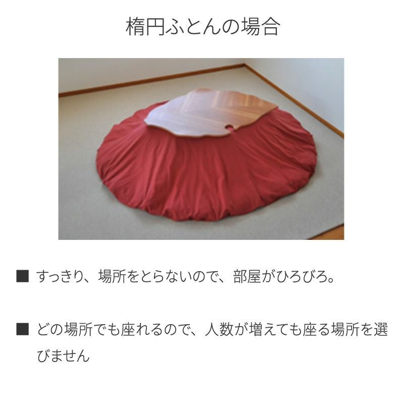 こたつ布団 楕円形 ヌード 205×245cm 掛け布団 オーバル形 だ円形