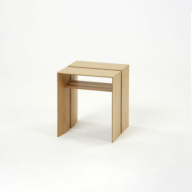 椅子 TEORI 竹のスツール SLIT STOOL 木製 四角 シンプル 天然木 木目