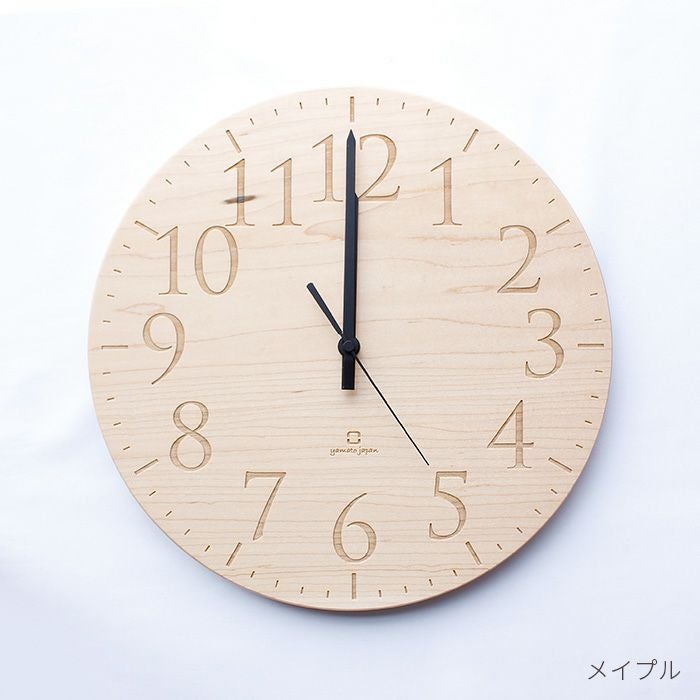 時計 MUKU 円 掛時計 YK15-102 yamatojapan 木製 ナチュラル 北欧