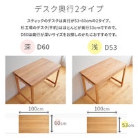 stickデスク奥行き53cm