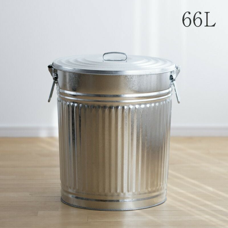 トタン バケツ 44L （45型） ふたストッパー付 メタルペール