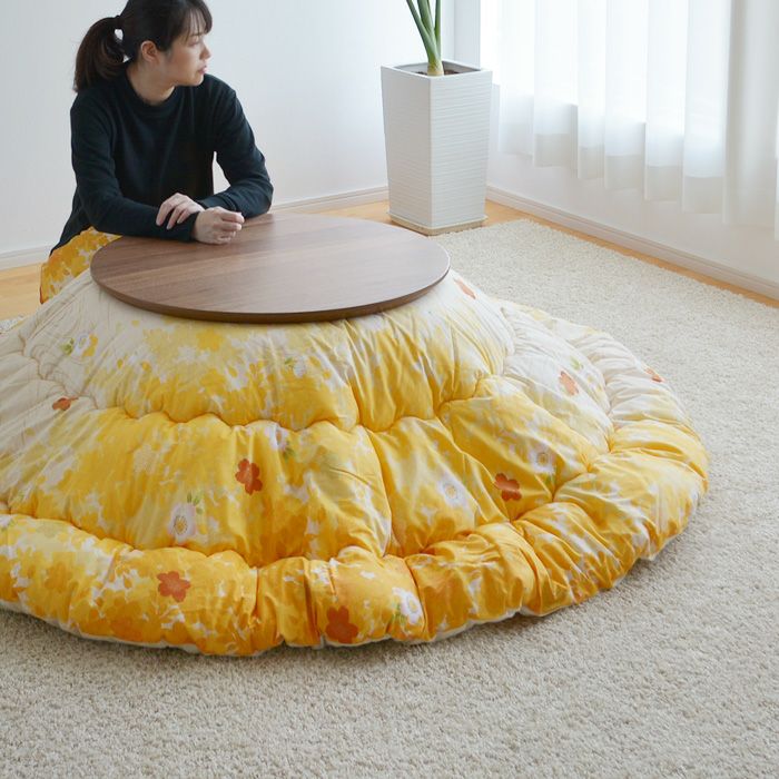 こたつ テーブル 円形 直径75cm カーム 16466 ウォールナット 丸型 円