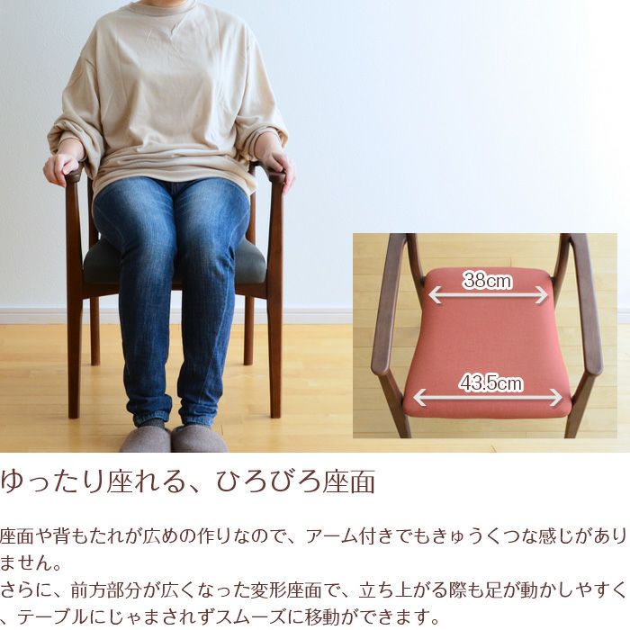 ダイニングチェア スタッキングチェア 2脚セット 肘付き 肘掛け付き
