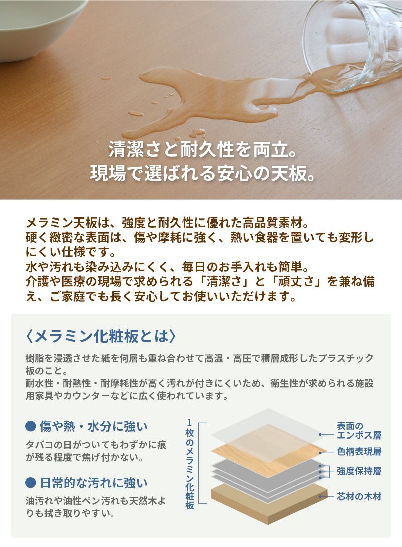 メラミン天板180×90